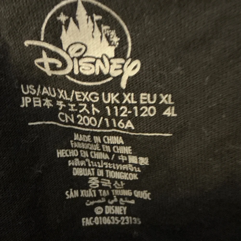Disney Black T-Shirt with White Castle Print - Picture 2 of 4